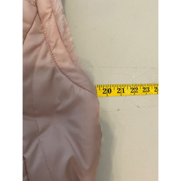 Nicole Miller Pink Vest Reversible Quilted & Faux Fur Medium - Picture 9 of 11